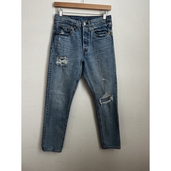 Levi's Denim - Levi’s 501 Premium Skinny Jeans W/ Big E Women 26x28 Button Fly High Rise